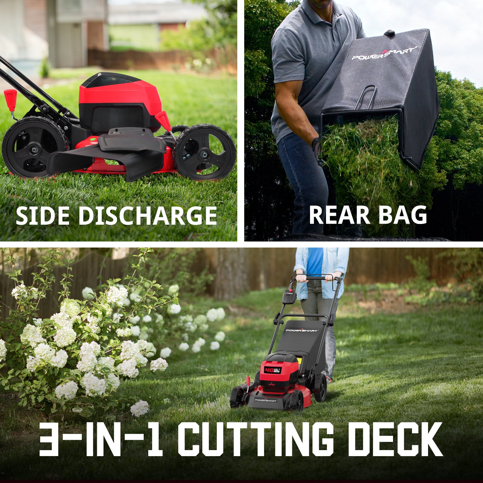 Powersmart 40V 17" Cordless Push Lawn Mower w/ 4.0Ah Battery & Charger MB2418A Powersmart 40V 17" Cordless Push Lawn Mower w/ 4.0Ah Battery & Charger MB2418A - Image 5