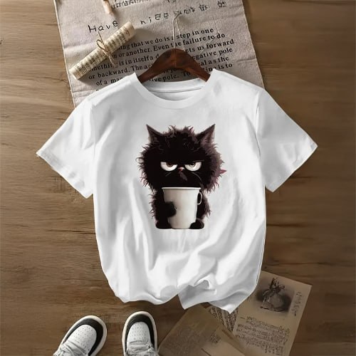 Funny Black Cat Halloween Tee