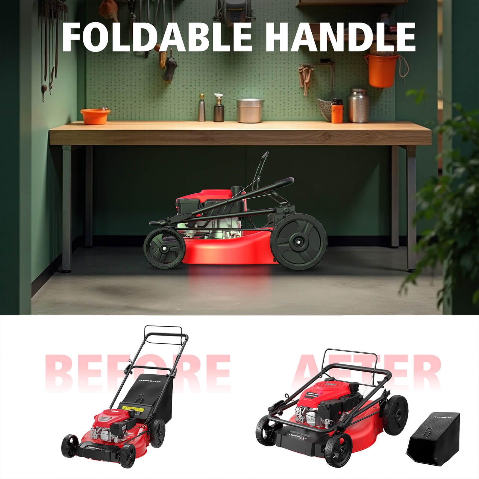 Powersmart 21 " 170cc Gas Self-Propelled 3-in-1 Lawn Mower V8721S Powersmart 21 " 170cc Gas Self-Propelled 3-in-1 Lawn Mower V8721S - Image 4