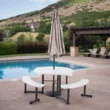 Lifetime Plastic Round Picnic Table, Almond 260205