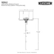 Lifetime 7.5ft. – 10ft. Adjustable Height 54” Shatterproof Outdoor Portable Basketball System (90962)
