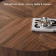 Luxury Solid Wood Coffee Table with Hidden Drawer, Fully Assembled Square Center Table for Living Room, Raised Edge Design, No Installation Needed, Premium Walnut Finish (35.43