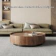 Luxury Solid Wood Coffee Table with Hidden Drawer, Fully Assembled Square Center Table for Living Room, Raised Edge Design, No Installation Needed, Premium Walnut Finish (35.43