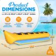 SereneLife Person Inflatable Banana Boat, Includes Storage Bag, Foot Pump, and Repair Kit, Tough and Thick, Reinforced Seats and Foot Areas