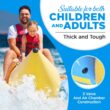 SereneLife Person Inflatable Banana Boat, Includes Storage Bag, Foot Pump, and Repair Kit, Tough and Thick, Reinforced Seats and Foot Areas