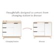 Babyletto Hudson 3-Drawer Changer Dresser with Removable Changing Tray in Washed Natural and White, Greenguard Gold Certified