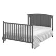 Storkcraft Steveston 5-in-1 Convertible Crib and Changer with Drawer (Gray) – GREENGUARD Gold Certified, Crib and Changing Table Combo with Drawer, Converts to Toddler Bed, Daybed and Full-Size Bed
