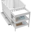 Storkcraft Steveston 5-in-1 Convertible Crib and Changer with Drawer (White) – GREENGUARD Gold Certified, Crib and Changing -Table Combo with Drawer, Converts to Toddler Bed, Daybed and Full-Size Bed