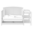 Storkcraft Steveston 5-in-1 Convertible Crib and Changer with Drawer (White) – GREENGUARD Gold Certified, Crib and Changing -Table Combo with Drawer, Converts to Toddler Bed, Daybed and Full-Size Bed