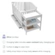 Storkcraft Steveston 5-in-1 Convertible Crib and Changer with Drawer (White) – GREENGUARD Gold Certified, Crib and Changing -Table Combo with Drawer, Converts to Toddler Bed, Daybed and Full-Size Bed