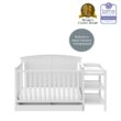 Storkcraft Steveston 5-in-1 Convertible Crib and Changer with Drawer (White) – GREENGUARD Gold Certified, Crib and Changing -Table Combo with Drawer, Converts to Toddler Bed, Daybed and Full-Size Bed