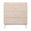 Babyletto Gelato 3-Drawer Changer Dresser with Removable Changing Tray in Washed Natural and White, Greenguard Gold Certified