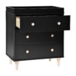 Babyletto Lolly 3-Drawer Changer Dresser with Removable Changing Tray, Black and Washed Natural Babyletto Lolly 3-Drawer Changer Dresser with Removable Changing Tray in Black and Washed Natural, Greenguard Gold Certified