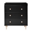 Babyletto Lolly 3-Drawer Changer Dresser with Removable Changing Tray, Black and Washed Natural Babyletto Lolly 3-Drawer Changer Dresser with Removable Changing Tray in Black and Washed Natural, Greenguard Gold Certified