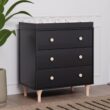 Babyletto Lolly 3-Drawer Changer Dresser with Removable Changing Tray, Black and Washed Natural Babyletto Lolly 3-Drawer Changer Dresser with Removable Changing Tray in Black and Washed Natural, Greenguard Gold Certified