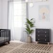 Babyletto Lolly 3-Drawer Changer Dresser with Removable Changing Tray, Black and Washed Natural Babyletto Lolly 3-Drawer Changer Dresser with Removable Changing Tray in Black and Washed Natural, Greenguard Gold Certified