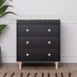 Babyletto Lolly 3-Drawer Changer Dresser with Removable Changing Tray, Black and Washed Natural Babyletto Lolly 3-Drawer Changer Dresser with Removable Changing Tray in Black and Washed Natural, Greenguard Gold Certified