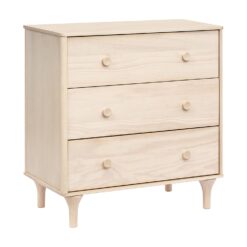 Babyletto Lolly Changing Table Dresser Combo w/Removable Tray,Easy to Assemble Diaper Station, Washed Natural