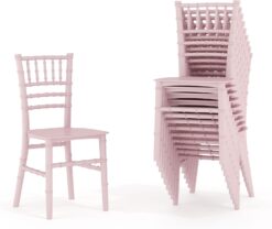 Flash Furniture Hercules Series Children's Resin Event Chairs, Commercial/Residential All Occasion Chairs for Kids, 330 lb. Static Weight Capacity, Set of 10, Pink