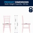 Flash Furniture Hercules Series Children's Resin Event Chairs, Commercial/Residential All Occasion Chairs for Kids, 330 lb. Static Weight Capacity, Set of 10, Pink