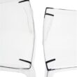 Fohfurniture FOH Set of 4 Large Clear Ghost Dining Chairs, Oval Back Stackable Acrylic Chairs, Transparent Kitchen Restaurant Chair for Events, Weddings, Banquets