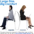 Fohfurniture FOH Set of 4 Large Clear Ghost Dining Chairs, Oval Back Stackable Acrylic Chairs, Transparent Kitchen Restaurant Chair for Events, Weddings, Banquets