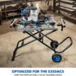 Evolution Power Tools, MCS Stand, Mitering Chop Saw Stand with Powerlift Assist Evolution Power Tools, MCS Stand, Mitering Chop Saw Stand with Powerlift Assist | Heavy-Duty Steel Frame, All-Terrain Wheels, Compatible with Evolution S355CPS, R355CPS, Gas-Strut Lift