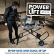 Evolution Power Tools, MCS Stand, Mitering Chop Saw Stand with Powerlift Assist Evolution Power Tools, MCS Stand, Mitering Chop Saw Stand with Powerlift Assist | Heavy-Duty Steel Frame, All-Terrain Wheels, Compatible with Evolution S355CPS, R355CPS, Gas-Strut Lift