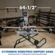 Evolution Power Tools, MCS Stand, Mitering Chop Saw Stand with Powerlift Assist Evolution Power Tools, MCS Stand, Mitering Chop Saw Stand with Powerlift Assist | Heavy-Duty Steel Frame, All-Terrain Wheels, Compatible with Evolution S355CPS, R355CPS, Gas-Strut Lift