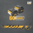 CAT 60-volt max 18-in Battery 5 Ah Chainsaw Battery Included Charger Included