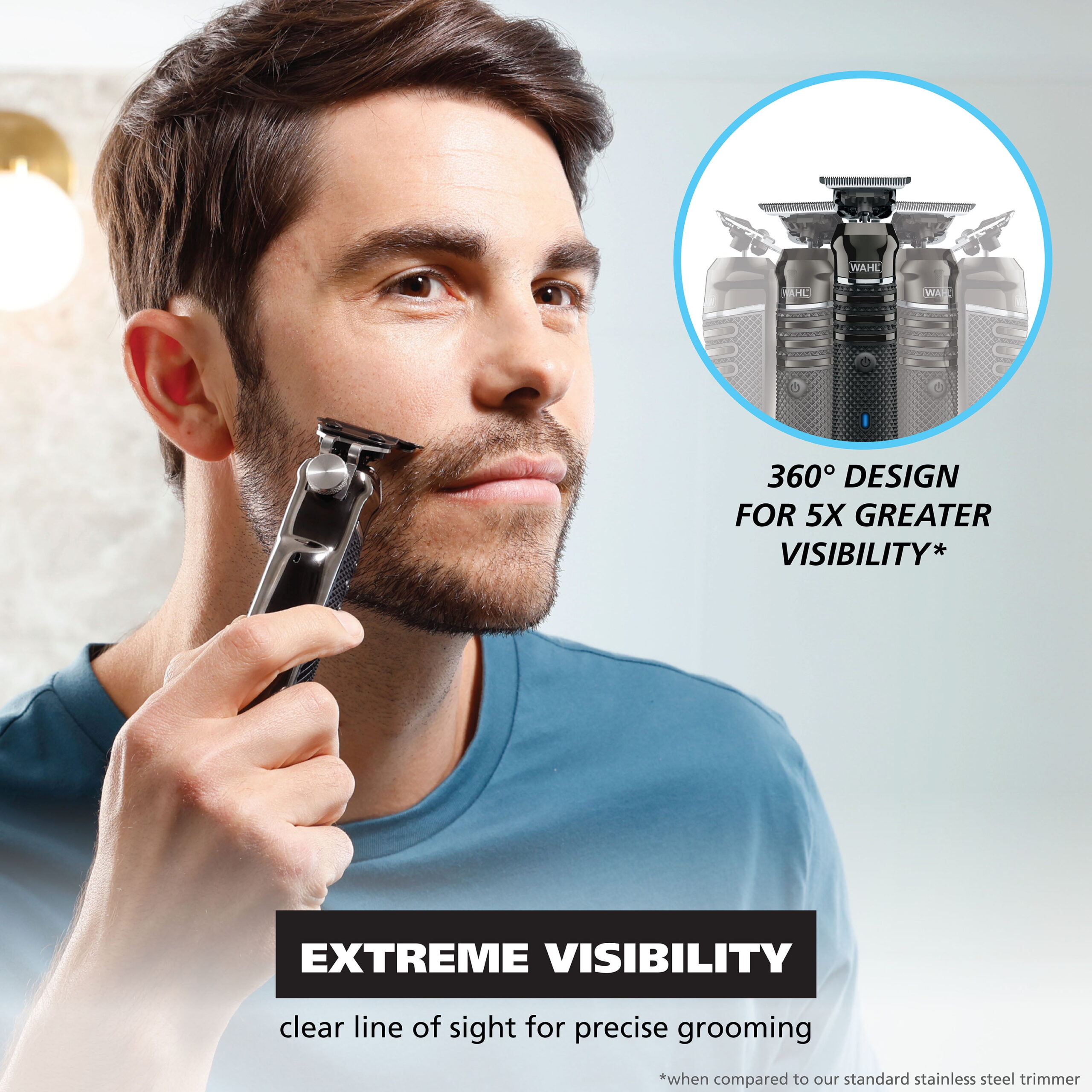 Wahl Pro Series High Visibility Trimmer, Skeleton Style, Lithium Ion Rechargeable, All in One Trimmer for Men, 3023437 Wahl Pro Series High Visibility Trimmer, Skeleton Style, Lithium Ion Rechargeable, All in One Trimmer for Men, 3023437