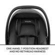 Evenflo LiteMax NXT Infant Car Seat with SensorSafe (Primrose Pink)