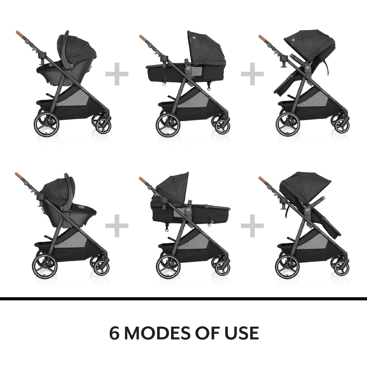 Evenflo Shyft Intuiti Travel System with Revolve180 LiteMax NXT Rotational Infant Car Seat (Fossil Gray) Evenflo Shyft Intuiti Travel System with Revolve180 LiteMax NXT Rotational Infant Car Seat (Fossil Gray)