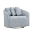 Beautiful Drew Accent Chair by Drew Barrymore, Cornflower Blue Boucle