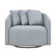 Beautiful Drew Accent Chair by Drew Barrymore, Cornflower Blue Boucle