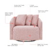 Beautiful Drew Accent Chair by Drew Barrymore, Pink Blush Boucle