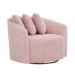 Beautiful Drew Accent Chair by Drew Barrymore, Pink Blush Boucle