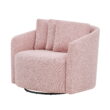 Beautiful Drew Accent Chair by Drew Barrymore, Pink Blush Boucle