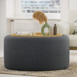 Beautiful Drew Stowaway Coffee Table with Storage by Drew Barrymore, Charcoal