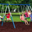 XDP Recreation All Star Playground Metal Swing Set for up to 7 Children