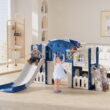 WFUN 9 in 1 Toddler Slide PlaySet for kids indoor/outdoor for Toddlers Age 1+, Blue & Gray WFUN 9 in 1 Toddler Slide PlaySet for kids indoor/outdoor for Toddlers Age 1+, Blue & Gray