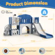 WFUN 9 in 1 Toddler Slide PlaySet for kids indoor/outdoor for Toddlers Age 1+, Blue & Gray WFUN 9 in 1 Toddler Slide PlaySet for kids indoor/outdoor for Toddlers Age 1+, Blue & Gray