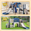 WFUN 9 in 1 Toddler Slide PlaySet for kids indoor/outdoor for Toddlers Age 1+, Blue & Gray WFUN 9 in 1 Toddler Slide PlaySet for kids indoor/outdoor for Toddlers Age 1+, Blue & Gray