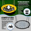 Sportspower Super Saucer Metal Swing Set with 2 Swings, Saucer Swing and 1-Piece Heavy Duty Slide, Great for Kids Aged 3-8