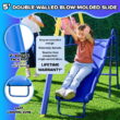 Sportspower Super Saucer Metal Swing Set with 2 Swings, Saucer Swing and 1-Piece Heavy Duty Slide, Great for Kids Aged 3-8