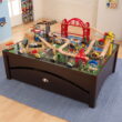 KidKraft Metropolis Wooden Train Set and Train Table with 100 Accessories