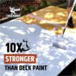 Liquid Rubber Polyurethane Deck Coating – 10X Stronger Than Traditional Deck Paint & Deck Stain – Flexible, Waterproof Sealant for Wood, Concrete & Plywood – Smooth Finish – White – 4 Gallon