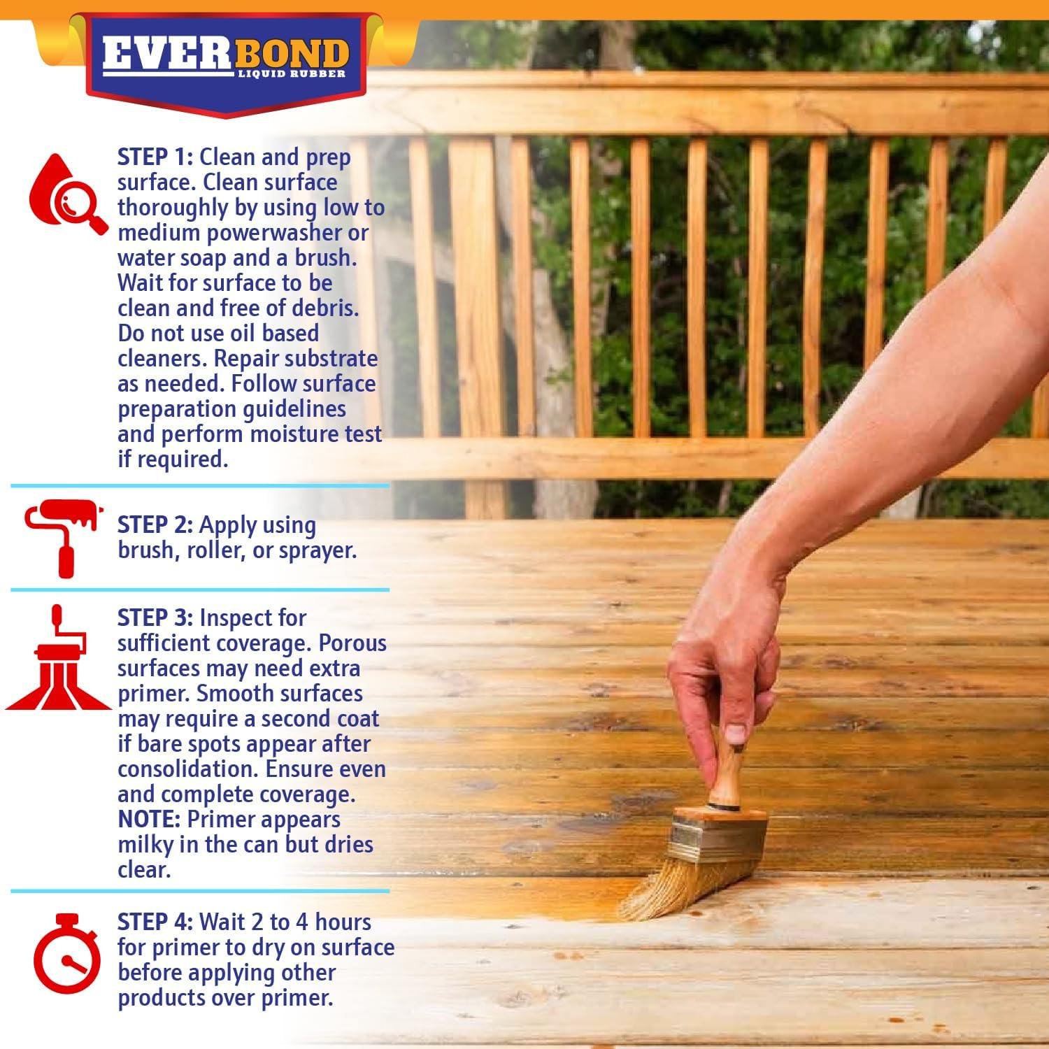 Multipurpose Primer - Primer for Roof Coatings - Use on EPDM Rubber, Wood, Fiberglass, Concrete, and Metal Surfaces - 4.75 Gallons Multipurpose Primer - Primer for Roof Coatings - Use on EPDM Rubber, Wood, Fiberglass, Concrete, and Metal Surfaces - Easy to Apply on RVs, Campers, and Trailers - 4.75 Gallons