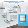 COWSAR Medium Room Window Air Conditioner , Remote Included ( 115-Volt , 12000-BTU )