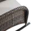 Rilyson New Juno Set of 2 Wicker Brown Steel Frame Rocking Chair with Multiple colors/finishes Beige Cushioned Seat